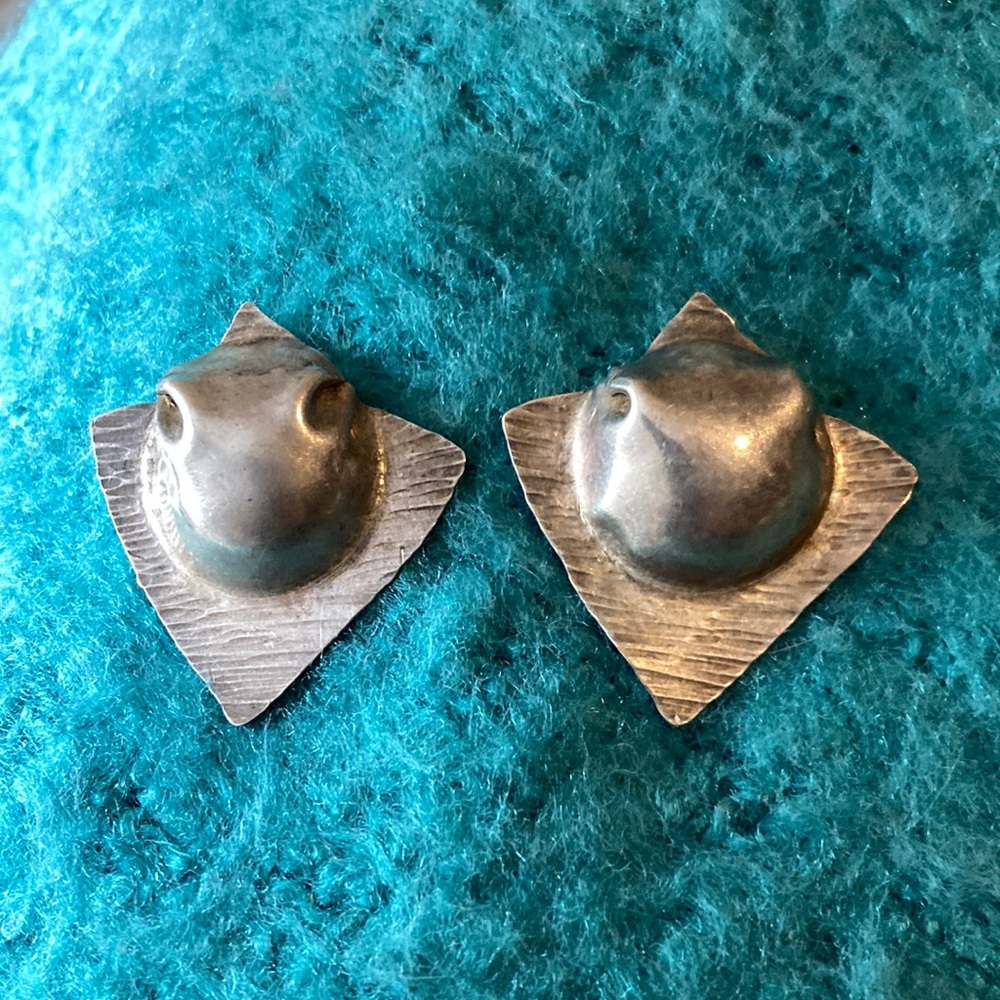 Vintage 1980’s silver handmade earrings